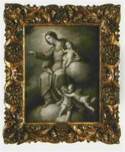 Virgen Entre Nubes Con El Nino Jesus