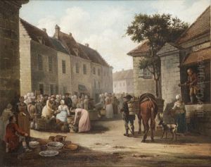 Scene De Marche by Nicolas Joseph Vergnaux