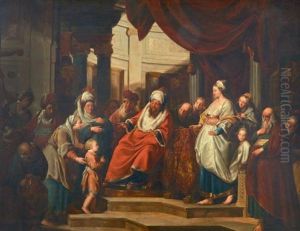 Moise Presente A Pharaon by Pierre Jean Joseph Verhaghen
