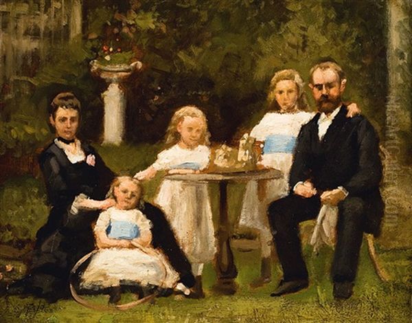 Portrait De Famille Dans Le Jardin - view 1