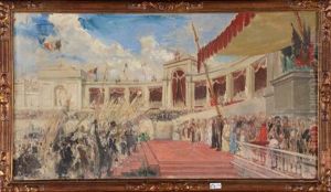 Esquisse De La Fete Des Drapeaux