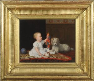 Portrait De Georges, Fils De L'artiste by Jan Frans Verhas