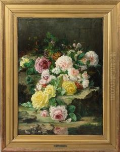 Floral Still Life by Jan Frans Verhas