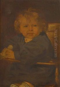 L'enfant Dans Sa Chaise Haute by Jan Frans Verhas