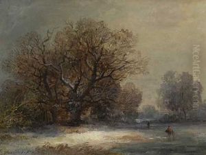Winterlandschaft by Theodor Verhas