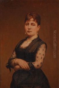 Portrait De Jeune Femme by Francois Verheyden