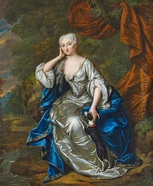 Portrat Der Jacoba Wilhelmina Van Gheel Van Spanbroeck Mit Hundchen - view 1