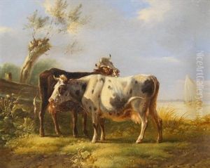 Koeien In De Wei by Albertus Verhoesen