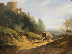 De Paardenkoets by Albertus Verhoesen