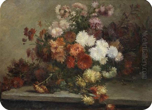 Still Life Of Dahlias - view 1