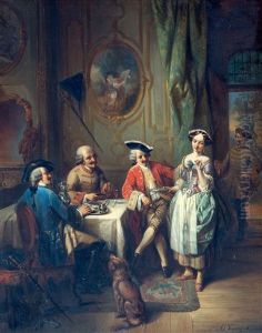 Le Cafe Des Mousquetaires / The Cafe Of The Musketeers by Adrien Joseph Verhoeven-Ball