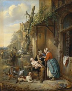 Rast Der Landsknechte by Adrien Joseph Verhoeven-Ball