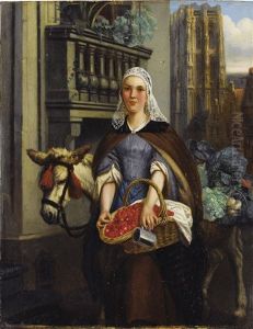 Going To Market by Adrien Joseph Verhoeven-Ball