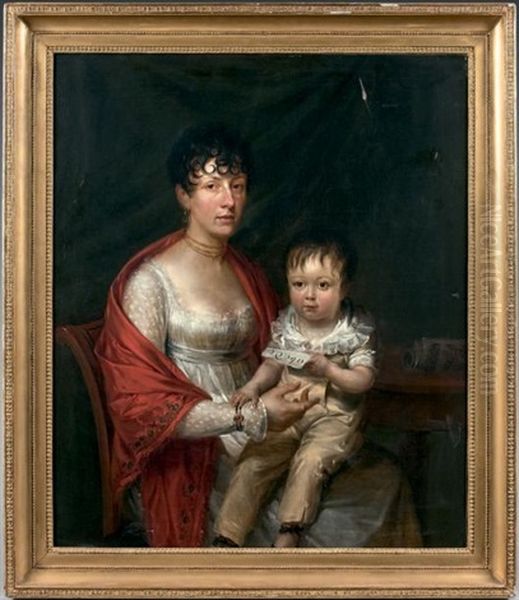 Portrait De Femme Avec Son Enfant - view 1
