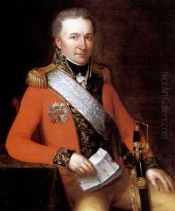 A Portrait Of General Ernst Frederik Walterstorff by Charles-Pierre Verhulst