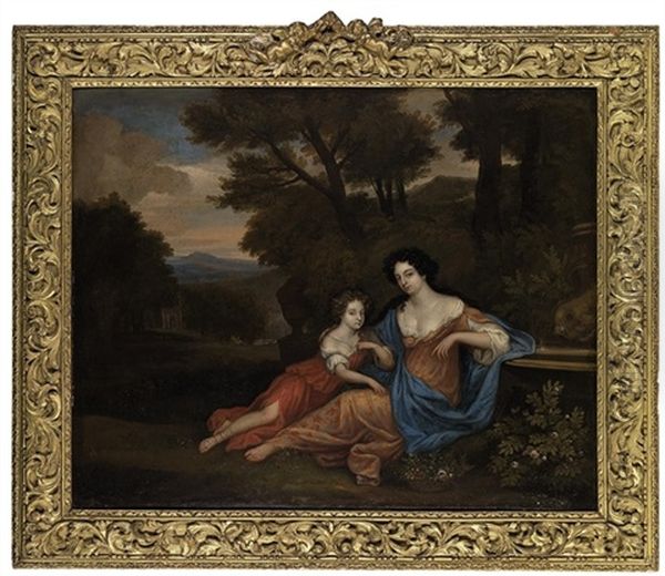 Portrait Of Two Ladies In A Landscape - view 1