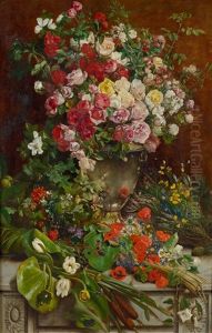 Homage To The Queen Of The Flowers by Charles Verlat