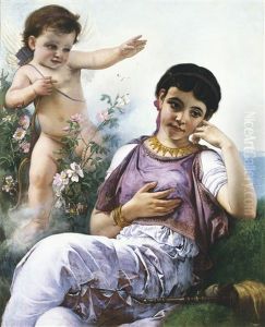 Ariadne And Amor (1880) by Charles Verlat
