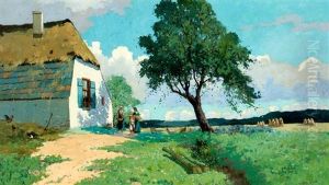 Zomerdag Op De Boerderij by Andries Verleur