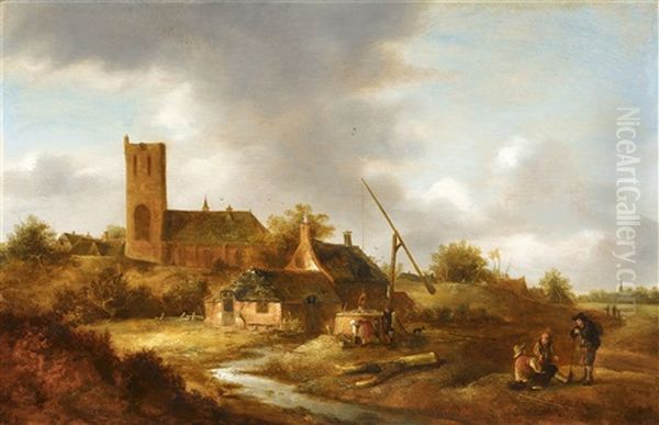 Village Scene With Well - view 1