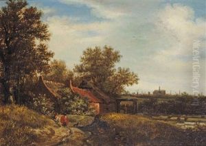 A Dune Landscape With A View Of Haarlem
