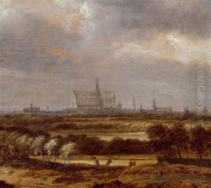Landschaft Mit Blick Auf Die Kirche St. Bavo