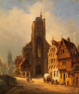Kathedrale In Einer Mittelalterlichen Altstadt