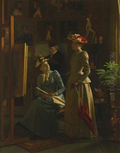 In The Artist's Studio by Frederik Vermehren