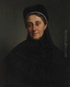Portrait Of Mrs. Councillor Benedicte Collin by Frederik Vermehren