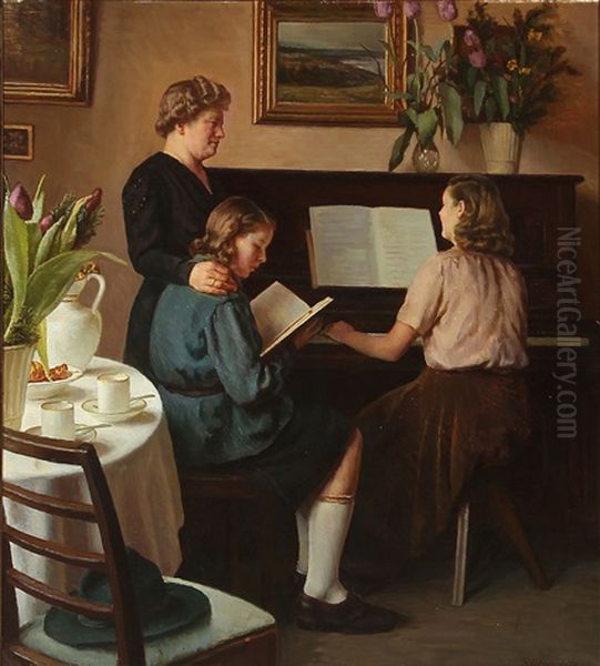 Singing And Piano Playing In The Living Room - view 1