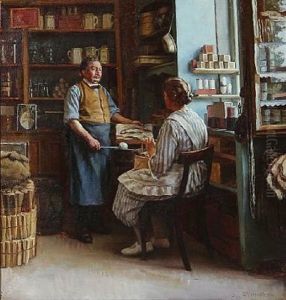 Grocery Store Interior by Sophus Vermehren