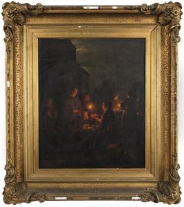 Candlelit Market Scene