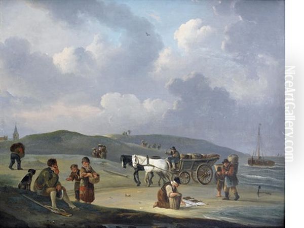 Fishermen Bringing In Their Catch - view 1