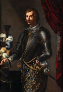 Portrait Eines Herren In Rustung by Giuseppe Vermiglio