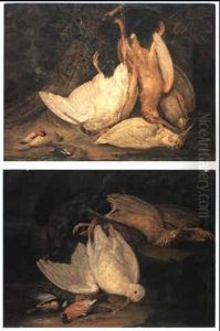 Dead Birds At The Foot Of A Tree by Jacob Xavier Vermoelen