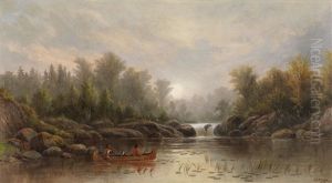 Ojibway In A Canoe by Frederick Arthur Verner