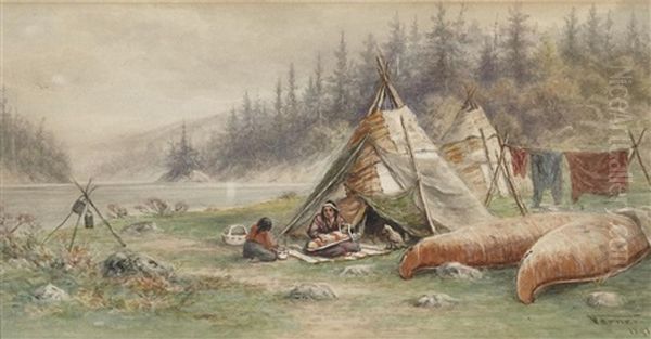 Ojibawa Wigwams, Lake Shebandowan - view 1