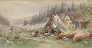 Ojibawa Wigwams, Lake Shebandowan by Frederick Arthur Verner