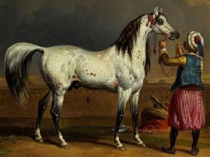 Mamluk With White Stallion