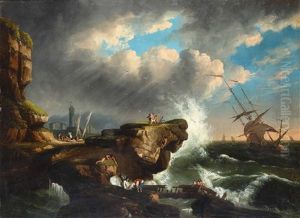 Veduta Costiera Con Naufragio by Vernet Claude Joseph