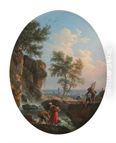 Pecheurs Pres Du Rivage, Dit La Source Abondante - view 1