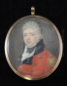 Miniature Of An Army Officer by Inles Vernet