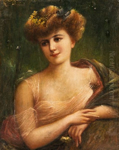 Woman With A Flower - view 1