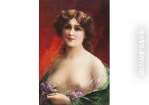Girl Holding Lyrac by Emile Vernon