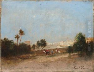 Cavaliers Devant Le Caire by Paul Vernon