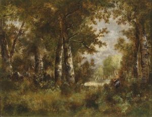 Holzsammlerin Im Wald