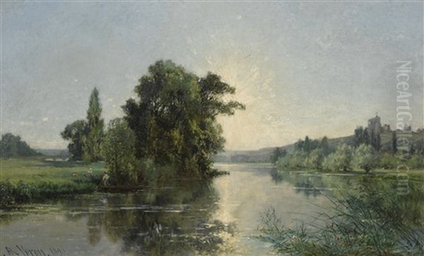 Sunset On The Riverbank - view 1