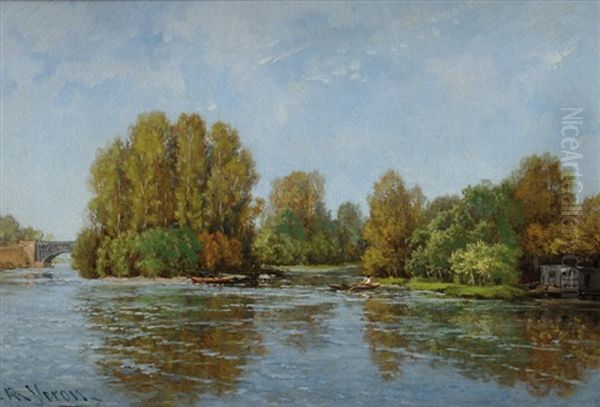 Cannotier Traversant La Riviere - view 1