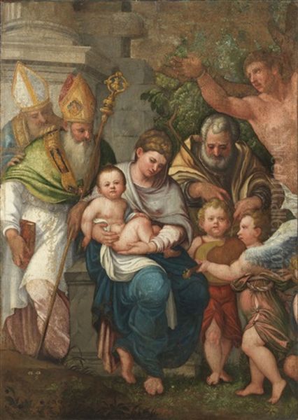 Madonna Col Bambino, San Giuseppe E Santi - view 1