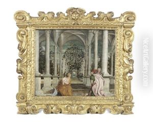 Susannah And The Elders In A Carved And Gilt Sansovino Style Frame by Paolo Veronese (Caliari)